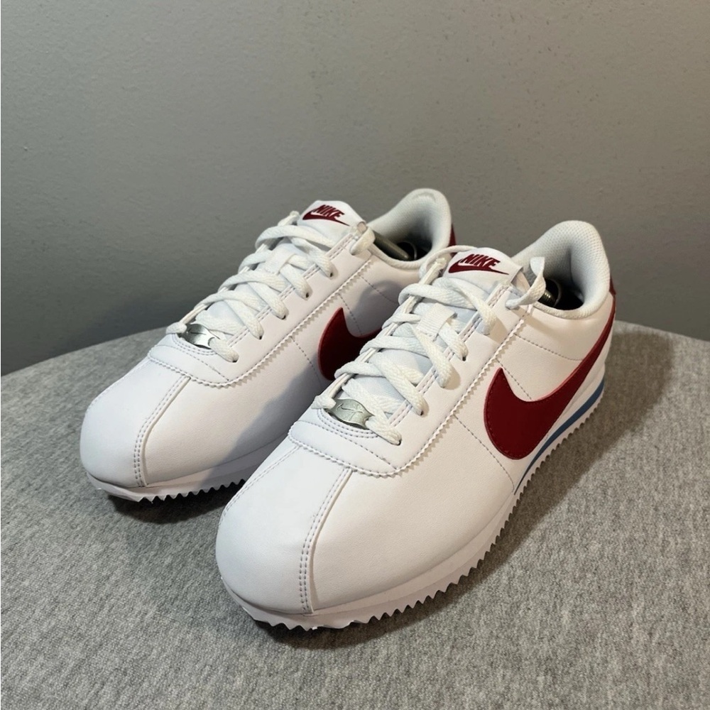 Nike Cortez GS White Red Blue Sneaker Size 7Y/Women 8.5 DM0950-115 - Picture 9 of 11